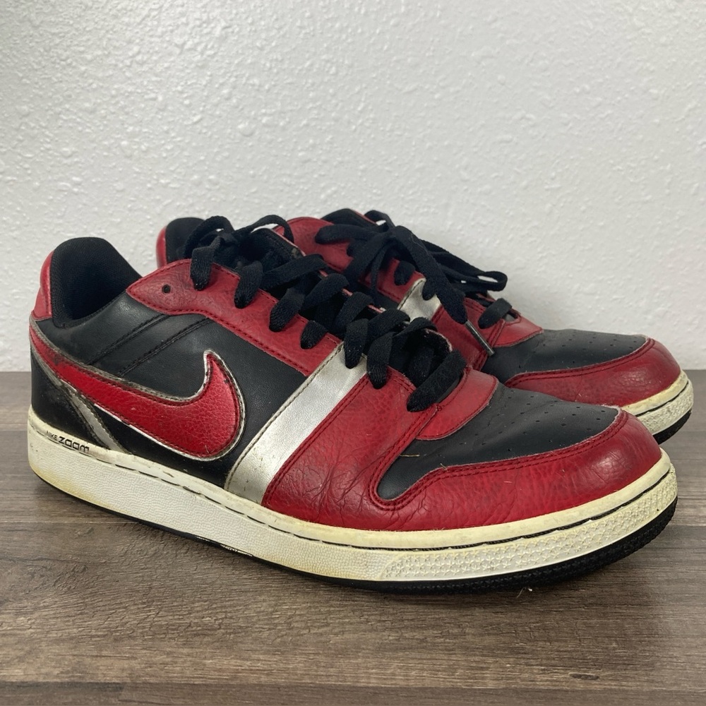 Nike Zoom Sneakers Black Red Silver Men’s Size 9.5 432162-061